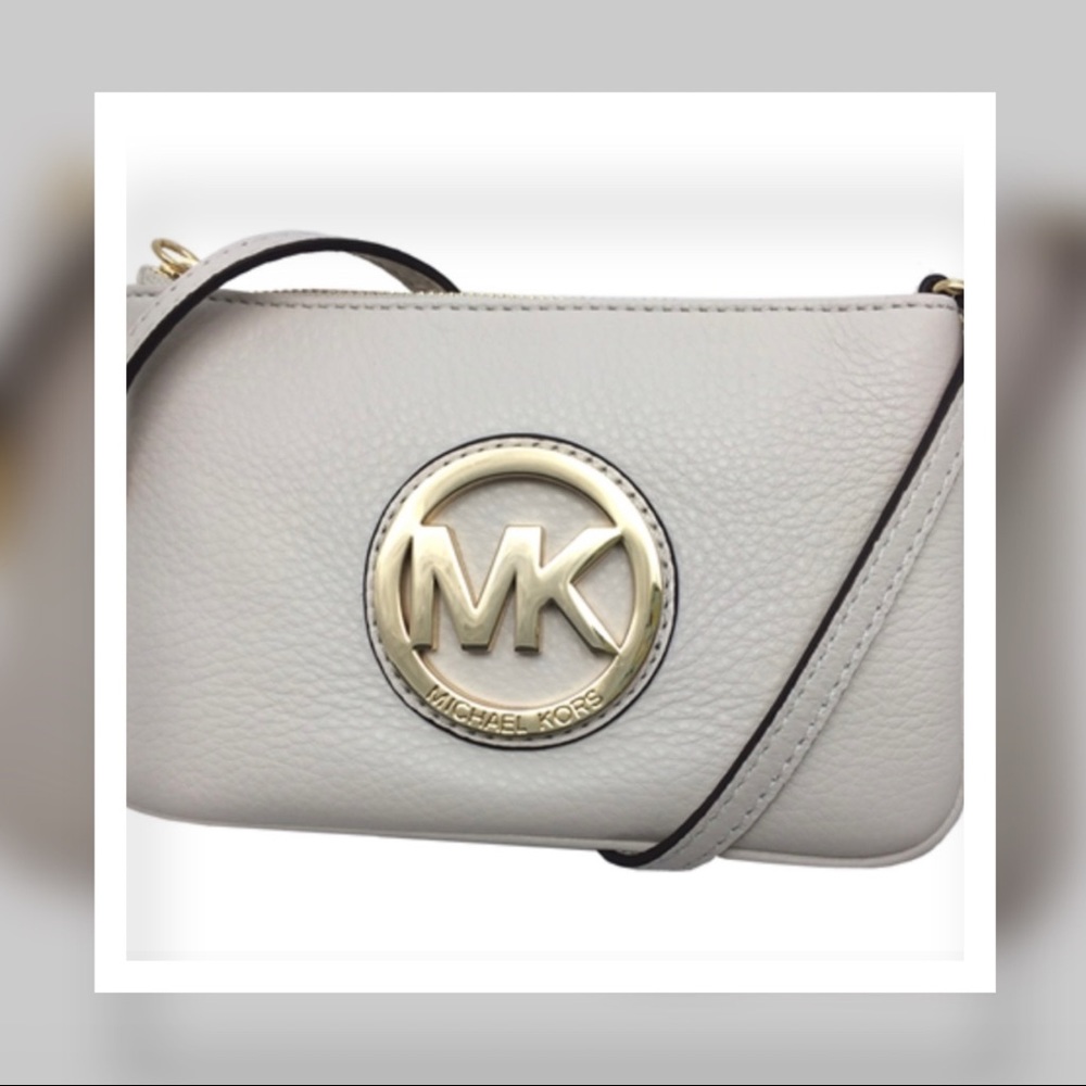 Michael Kors Fulton wristlet - vanilla leather